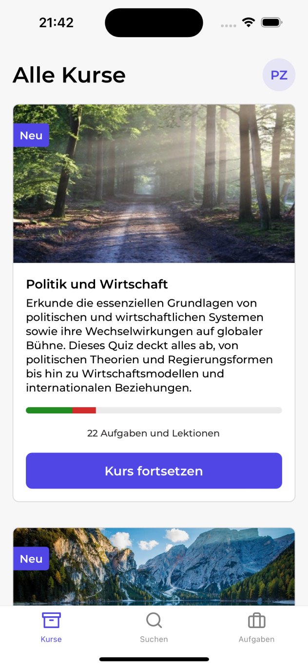 Keine Kurse